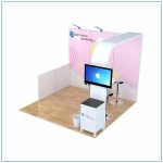 10x10 Trade Show Booth Rental Package 100 - Angle View - LV Exhibit Rentals in Las Vegas