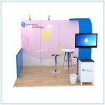 10x10 Trade Show Booth Rental Package 100 - Front View - LV Exhibit Rentals in Las Vegas