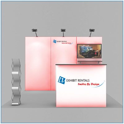 10x10 Trade Show Booth Rental Package 105 - Front View - LV Exhibit Rentals in Las Vegas