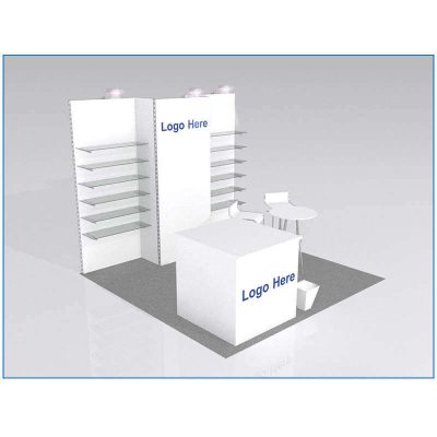 10x10 Package 104 - Angle - Trade Show Booth Rentals Las Vegas - LV Exhibit Rentals