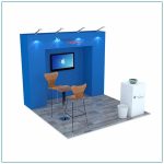 10x10 Trade Show Booth Rental Package 101 - Angle View - LV Exhibit Rentals in Las Vegas