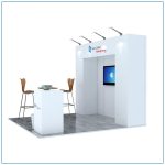 10x10 Trade Show Booth Rental Package 101 - Side View - LV Exhibit Rentals in Las Vegas