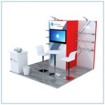 10x10 Trade Show Booth Rental Package 102 - Angle View - LV Exhibit Rentals in Las Vegas