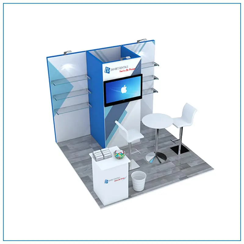 10x10 Trade Show Booth Rental Package 102 - LV Exhibit Rentals in Las Vegas