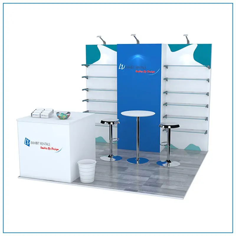 10x10 Trade Show Booth Rental Package 104 - LV Exhibit Rentals in Las Vegas