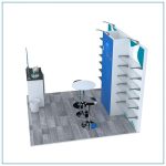 10x10 Trade Show Booth Rental Package 104 - Side View - LV Exhibit Rentals in Las Vegas