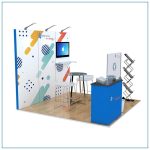10x10 Trade Show Booth Rental Package 105 - Angle View - LV Exhibit Rentals in Las Vegas