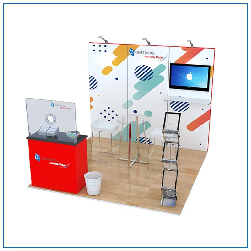 10x10 Trade Show Booth Rental Package 105 - LV Exhibit Rentals in Las Vegas