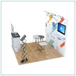 10x10 Trade Show Booth Rental Package 105 - Side View - LV Exhibit Rentals in Las Vegas