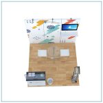10x10 Trade Show Booth Rental Package 105 - Top-Down View - LV Exhibit Rentals in Las Vegas