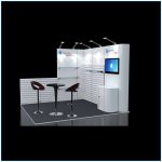 10x10 Trade Show Booth Rental Package 106 - Side View - LV Exhibit Rentals