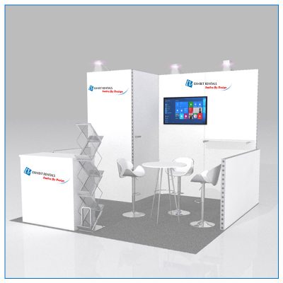 10x10 Trade Show Booth Rental Package 108A - LV Exhibit Rentals in Las Vegas