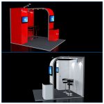 10x10 Trade Show Booth Rental Package 110 - Side View - LV Exhibit Rentals in Las Vegas