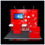 10x10 Trade Show Booth Rental Package 111 - Front View - LV Exhibit Rentals in Las Vegas