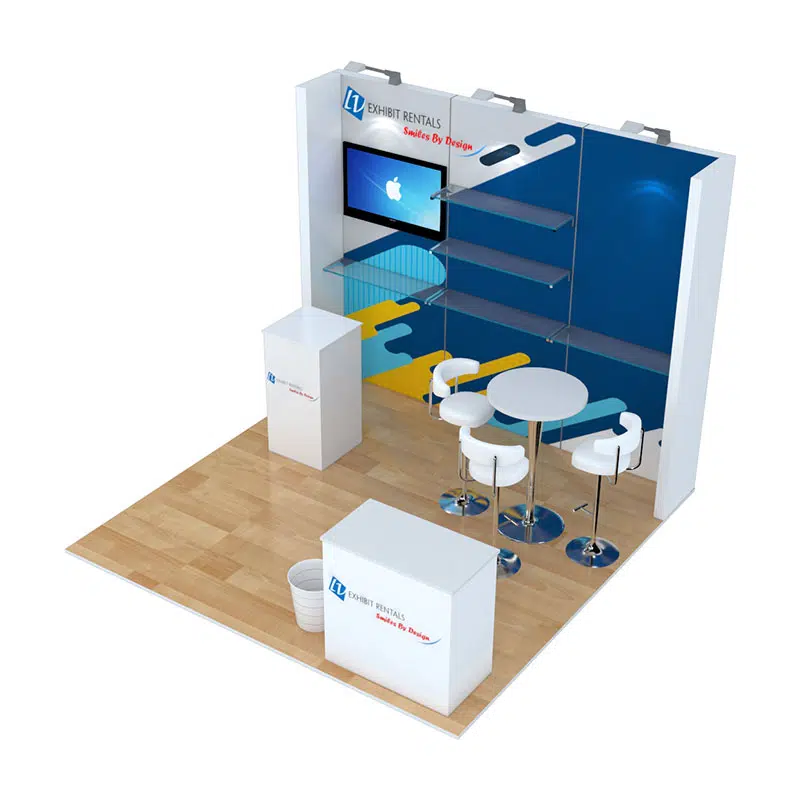 10x10 Trade Show Booth Rental Package 120 - LV Exhibit Rentals in Las Vegas 01