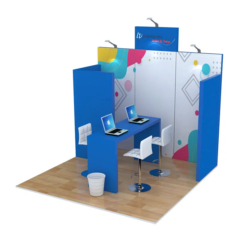 10x10 Trade Show Booth Rental Package 121 - LV Exhibit Rentals in Las Vegas 01
