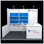 10x10 Trade Show Booth Rental Package 113 - Front View - LV Exhibit Rentals in Las Vegas