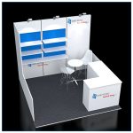 10x10 Trade Show Booth Rental Package 113 - Top-Down View - LV Exhibit Rentals in Las Vegas