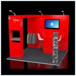 10x10 Trade Show Booth Rental Package 117 - Front View - LV Exhibit Rentals in Las Vegas