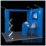 10x10 Trade Show Booth Rental Package 117 - Side View - LV Exhibit Rentals in Las Vegas