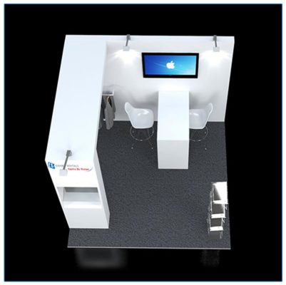 10x10 Trade Show Booth Rental Package 117 - Top-Down View - LV Exhibit Rentals in Las Vegas