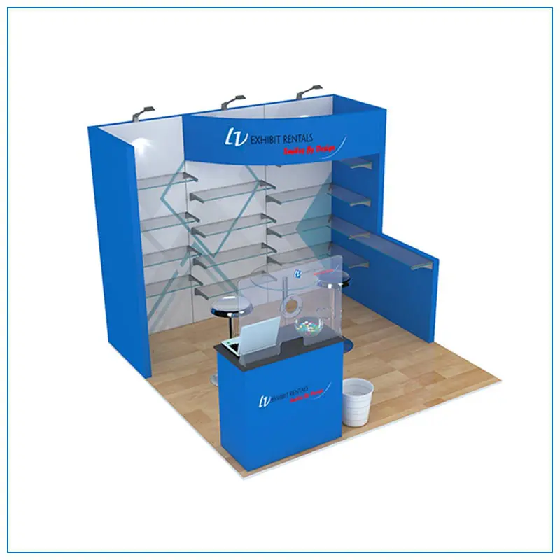 10x10 Trade Show Booth Rental Package 118 - LV Exhibit Rentals in Las Vegas