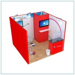 10x10 Trade Show Booth Rental Package 122 - Angle View - LV Exhibit Rentals in Las Vegas