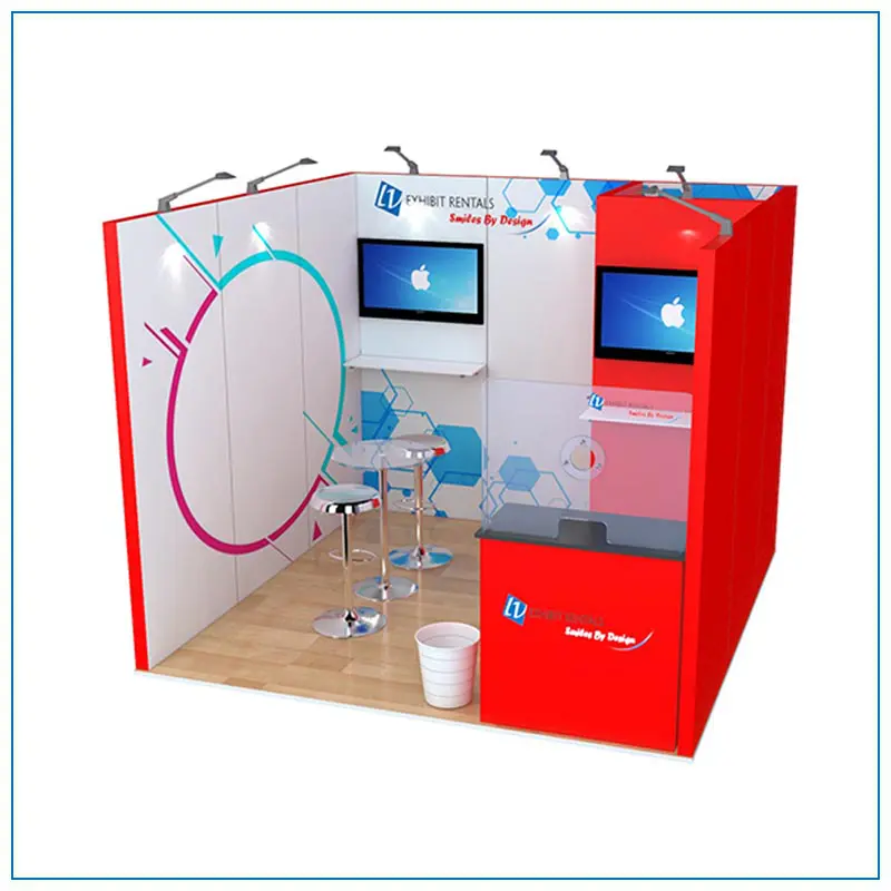 10x10 Trade Show Booth Rental Package 122 - LV Exhibit Rentals in Las Vegas