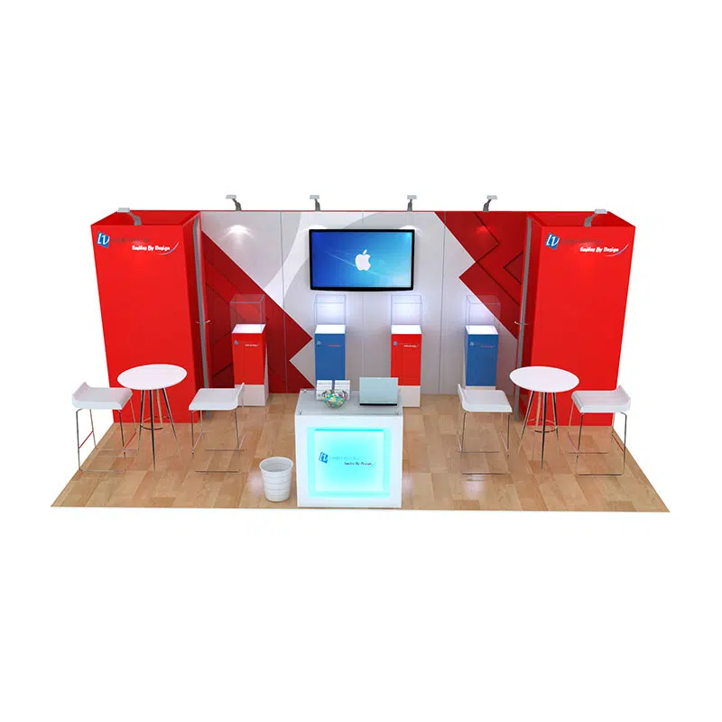10x20 Trade Show Booth Rental Package 201 - LV Exhibit Rentals in Las Vegas 01