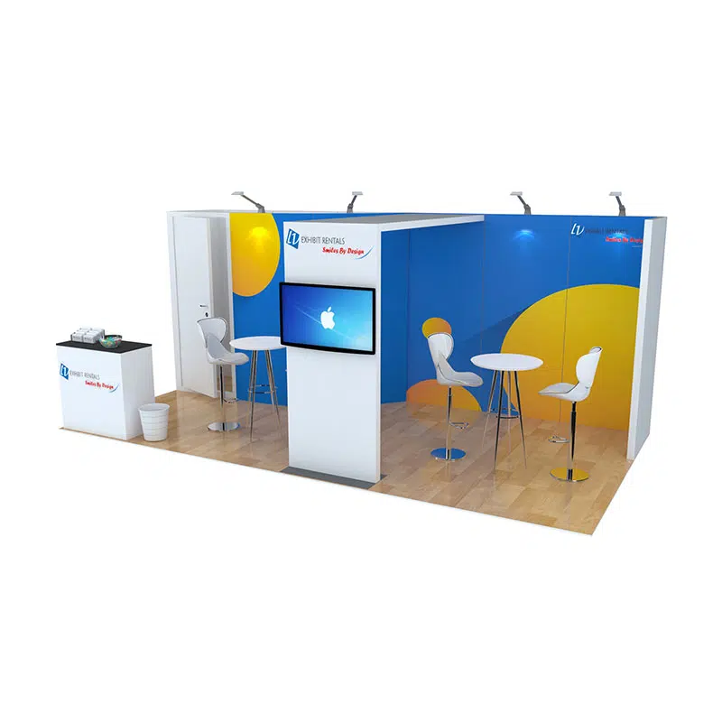 10x20 Trade Show Booth Rental Package 224 - LV Exhibit Rentals in Las Vegas 01