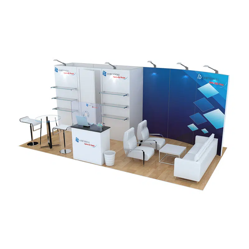 10x20 Trade Show Booth Rental Package 230 - LV Exhibit Rentals in Las Vegas 01