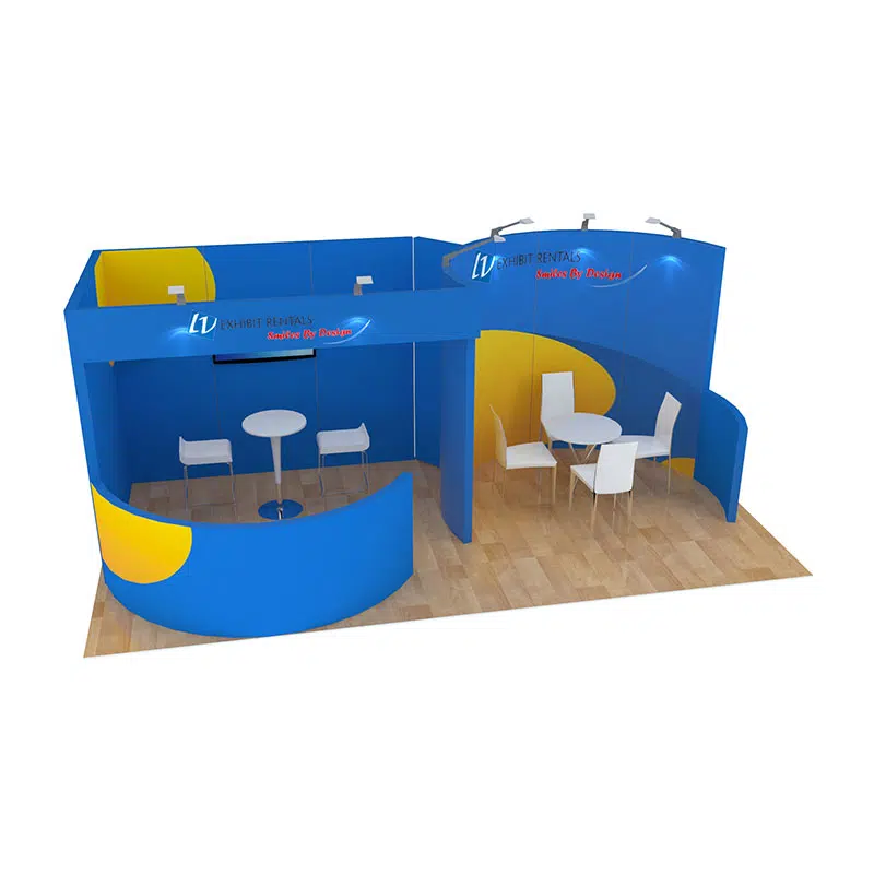 10x20 Trade Show Booth Rental Package 234 - LV Exhibit Rentals in Las Vegas 01
