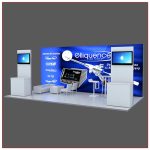 10x20 Trade Show Booth Rental Package 202 - Angle View - LV Exhibit Rentals in Las Vegas