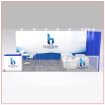 10x20 Trade Show Booth Rental Package 203 - Front View - LV Exhibit Rentals in Las Vegas