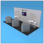 10x20 Trade Show Booth Rental Package 208 Angle View - LV Exhibit Rentals in Las Vegas