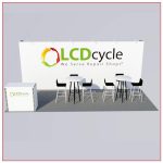 10x20 Trade Show Booth Rental Package 210 Front View - LV Exhibit Rentals in Las Vegas