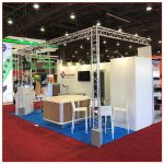 10x20 Trade Show Booth Rental Package 211 Right View - LV Exhibit Rentals in Las Vegas