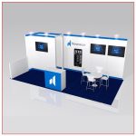 10x20 Trade Show Booth Rental Package 213 Angle View - LV Exhibit Rentals in Las Vegas