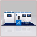 10x20 Trade Show Booth Rental Package 213 Front View - LV Exhibit Rentals in Las Vegas