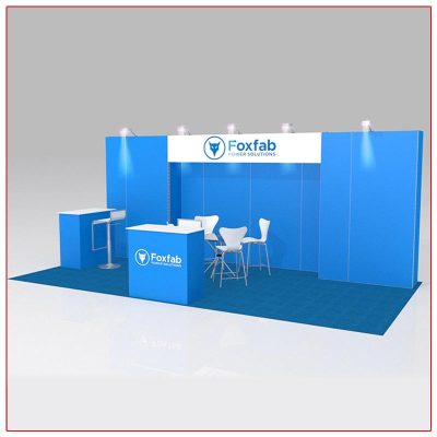 10x20 Trade Show Booth Rental Package 215 Angle View - LV Exhibit Rentals in Las Vegas
