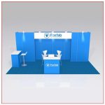 10x20 Trade Show Booth Rental Package 215 Front View - LV Exhibit Rentals in Las Vegas