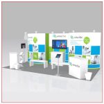 10x20 Trade Show Booth Rental Package 216 Angle View - LV Exhibit Rentals in Las Vegas