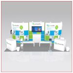 10x20 Trade Show Booth Rental Package 216 Front View - LV Exhibit Rentals in Las Vegas