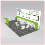 10x20 Trade Show Booth Rental Package 218 Angle View - LV Exhibit Rentals in Las Vegas