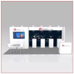 10x20 Trade Show Booth Rental Package 221 Front View - LV Exhibit Rentals in Las Vegas