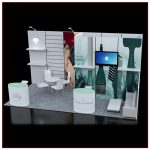 10x20 Trade Show Booth Rental Package 222 Angle View - LV Exhibit Rentals in Las Vegas