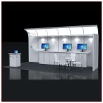 10x20 Trade Show Booth Rental Package 223 Angle View - LV Exhibit Rentals in Las Vegas
