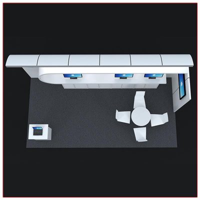 10x20 Trade Show Booth Rental Package 223 Top-Down View - LV Exhibit Rentals in Las Vegas