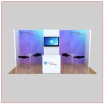 10x20 Trade Show Booth Rental Package 225 Front View - LV Exhibit Rentals in Las Vegas