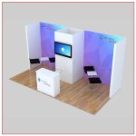 10x20 Trade Show Booth Rental Package 225 Top-Angle View - LV Exhibit Rentals in Las Vegas